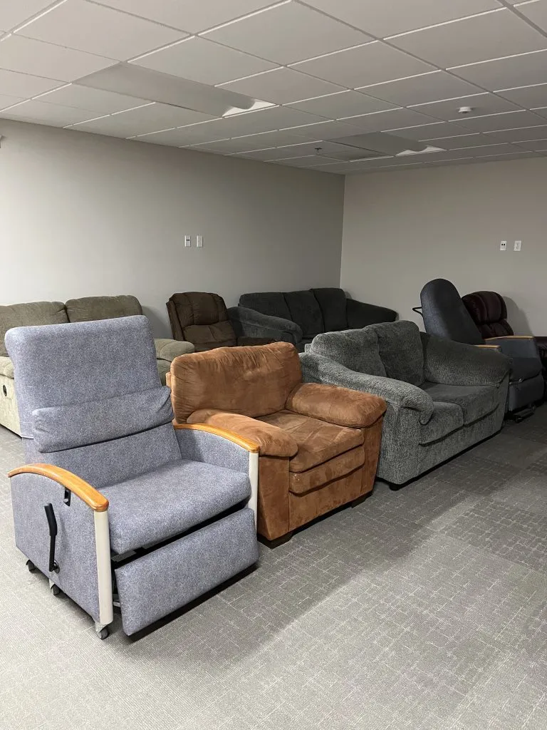 Room full of recliners