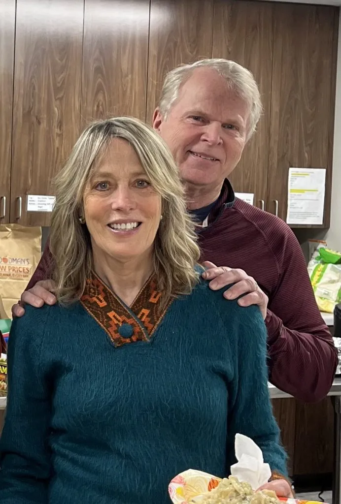 Paul with fellow female volunteer