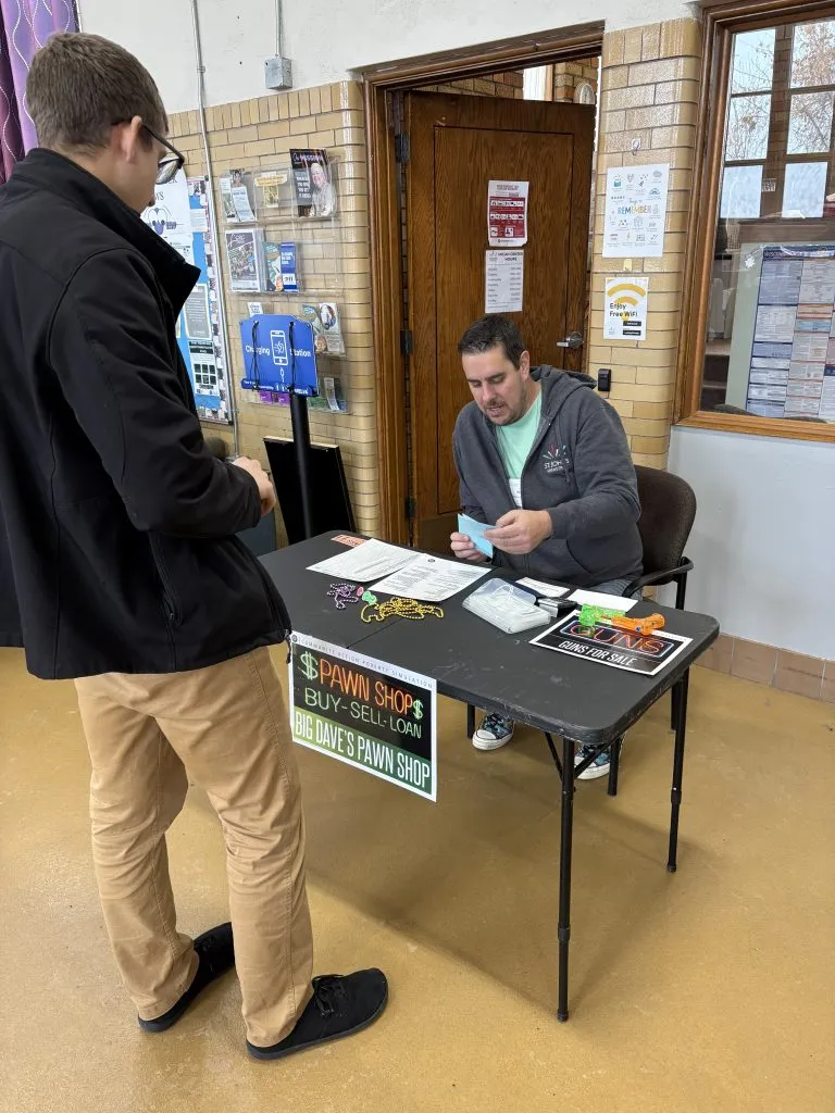 Person sitting at desk
