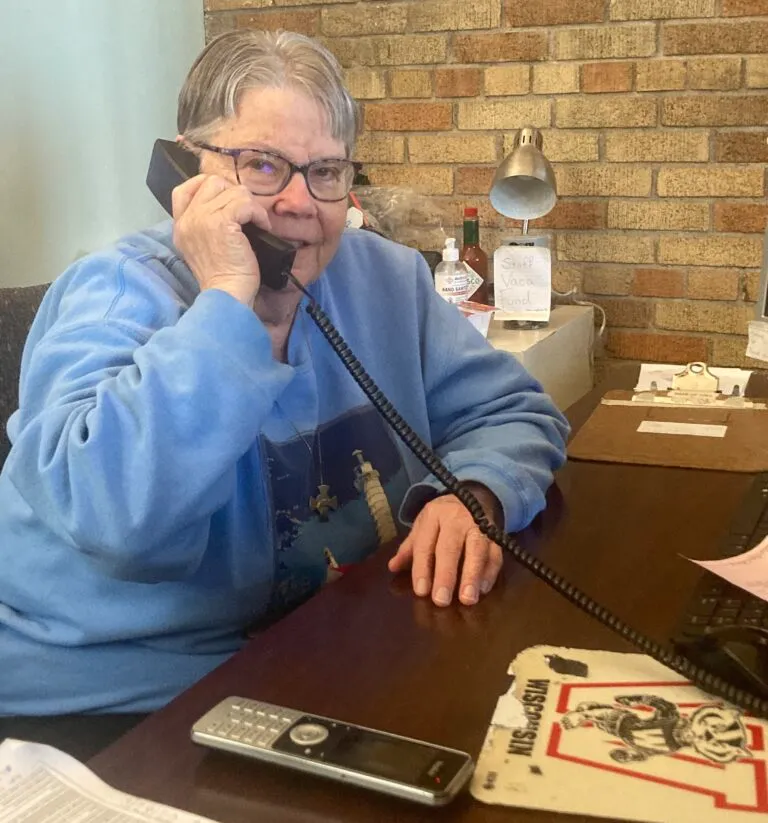 Mary on the phone